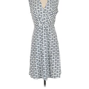 Banana Republic White and Blue Sleeveless Sundress